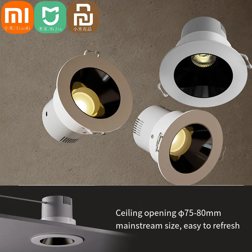 

Xiaomi Mijia Smart LED Spotlight Mesh Stepless Dimmable Recessed Indoor Led Ceiling Lamp Mi Home Light For Living Room