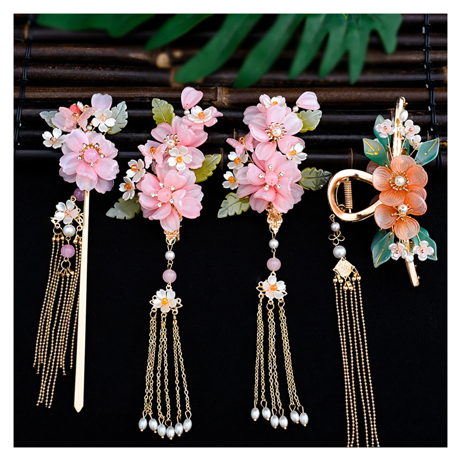 Women's Vintage Fringe Headdress Hair Stick Hairpin Hair Clip Headdress for Hair DIY Accessory Hair Styling