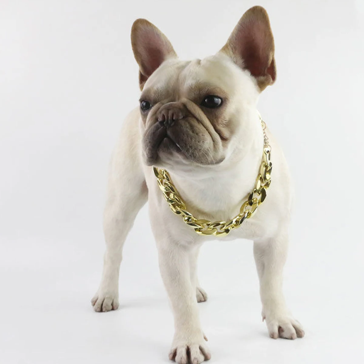 

Bold & Stylish Dog Neck Collar Tycoon Gold Cuban Link Style Fashion Decorations Party Gifts Cats Cosplay Premium Collars
