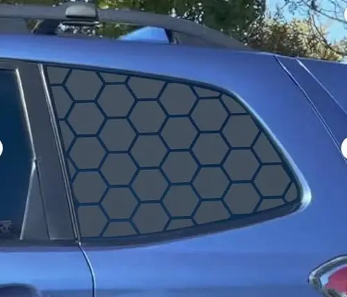 

2 Pieces 40x95cm Matte Black Hexagonal Vinyl Decals For Rear Side Car Windows – Universal Fit SUV Truck Styling Accent