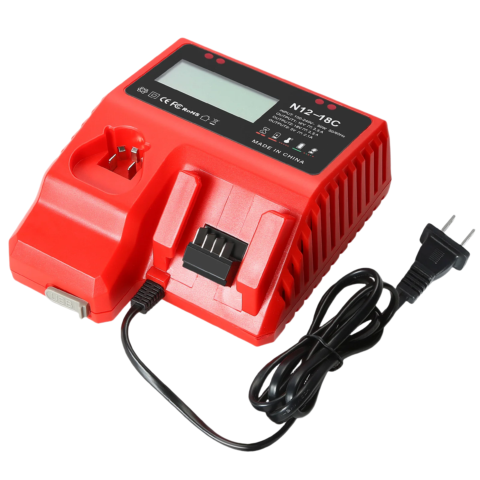 

Victpower factory outlet brand-new battery charger for Milwaukee N18C N12 for Milwaukee electric tool charger display screen.