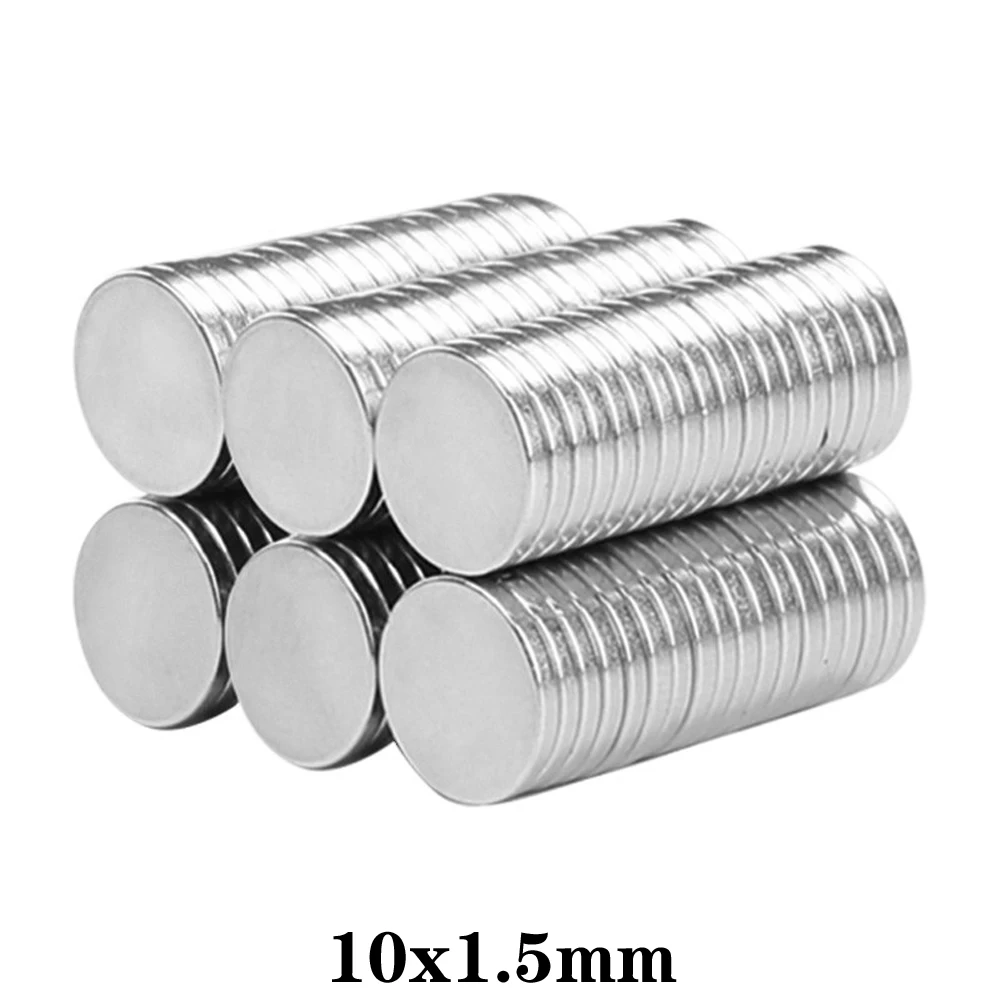 20~600PCS 10x1.5 Rare Earth Magnets Diameter 10x1.5mm Small Round Magnets 10mmx1.5mm Permanent Neodymium Magnets 10*1.5