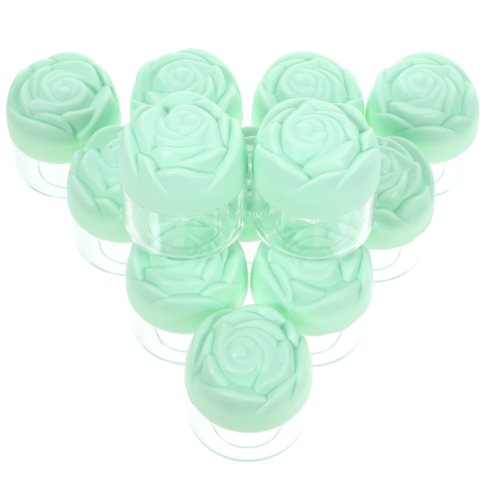 

12pcs Rose Flower Lid Cream Jar 20G Travel Container Thickened Bottom Anti-Slip Empty Lotion Jars For Skincare Makeup
