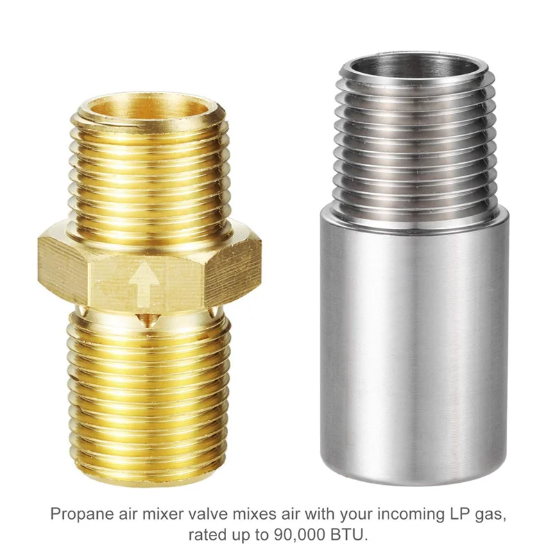 

PHFU-5X Liquid Propane Gas Fire Pits 1/2In Air Mixer Valve, Mixer Valve With High Capacity 90K BTU