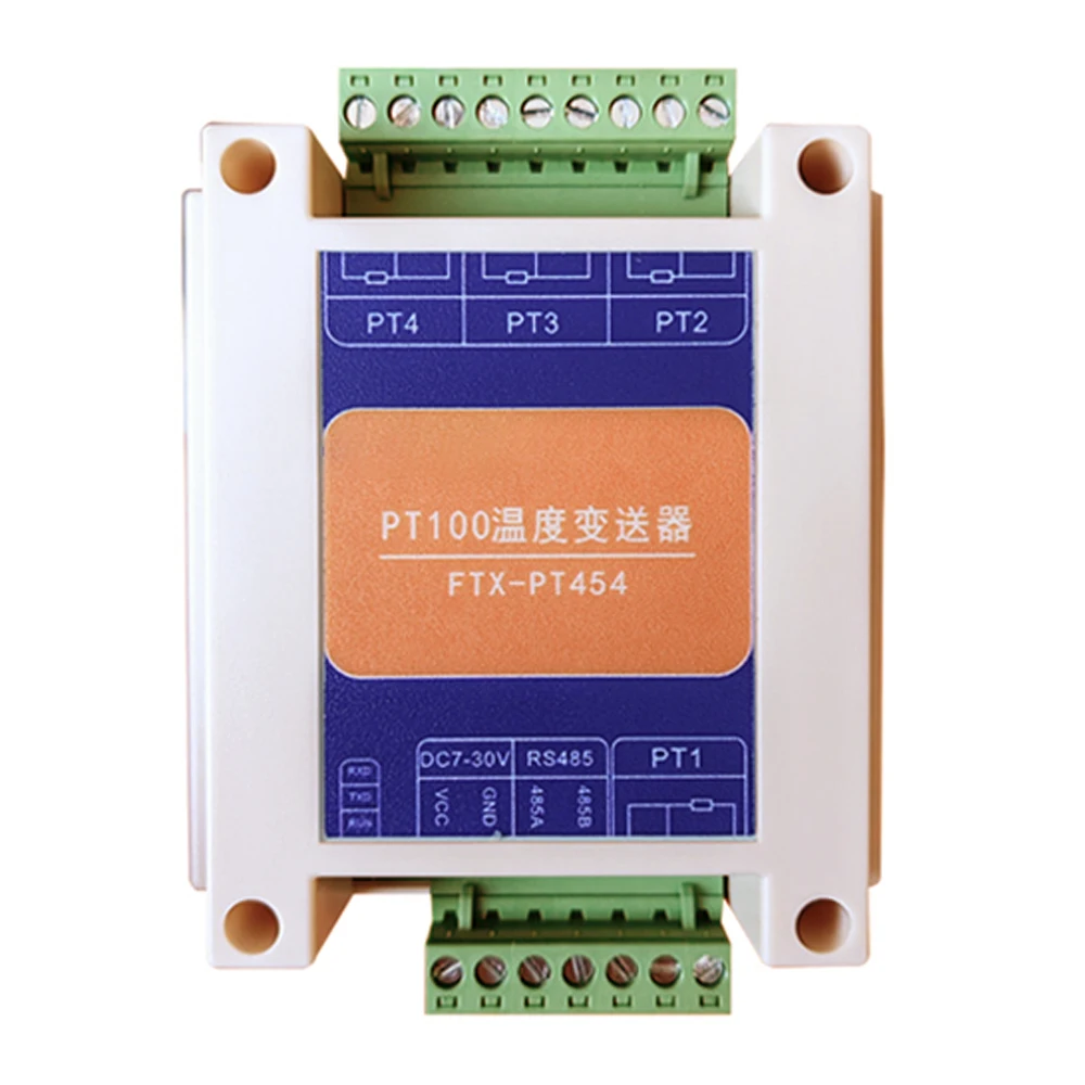 PT100 Resistance Temperature Sensor Transmitters Module RS485 Isolated Industrial Modbus RTU High Precision 2 4 8 Channel