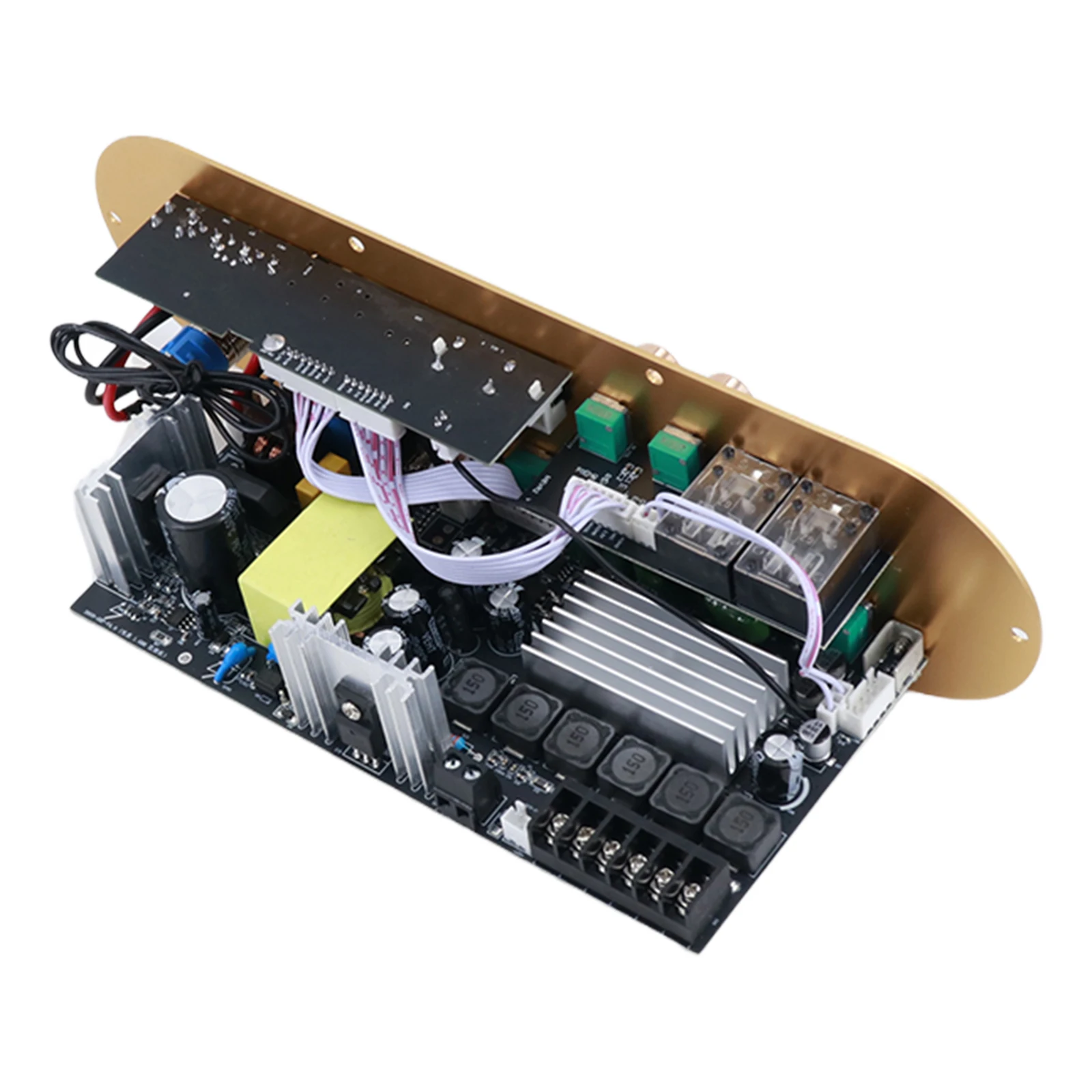 Audio Amplifier Board 2.1 Channel Subwoofer Amplifier Support AUX/USB/FM/TF Card/MIC Power Amplifier Board for Home Karaoke view 6