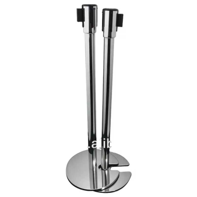 【Professional Use】YSH Retractable Belt 2m Length Stainless Steel Straight Barrier Cast Iron Base U-shaped Retractable Belt Strai