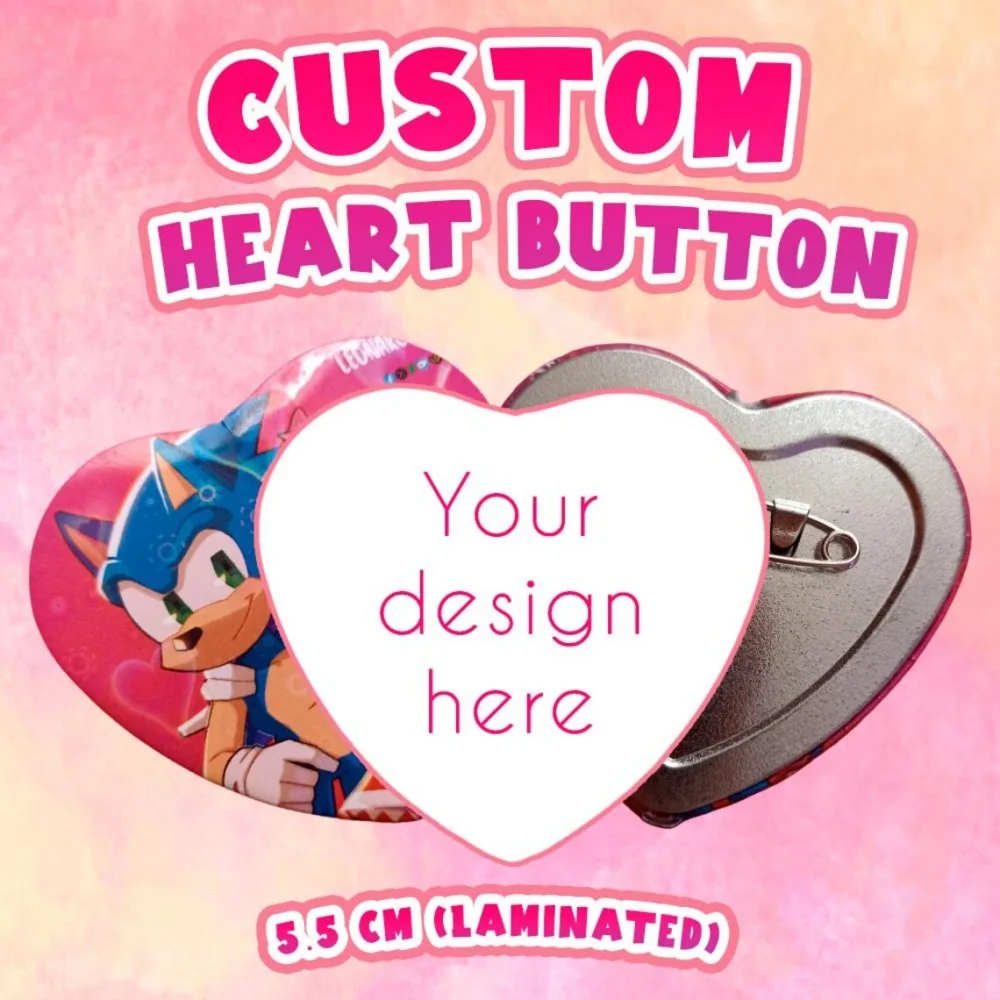Custom Personalized Heart-Shaped Tinplate Pins Text Pattern Logo Printing Metal Badge Brooch For Children And Friends Wholesale