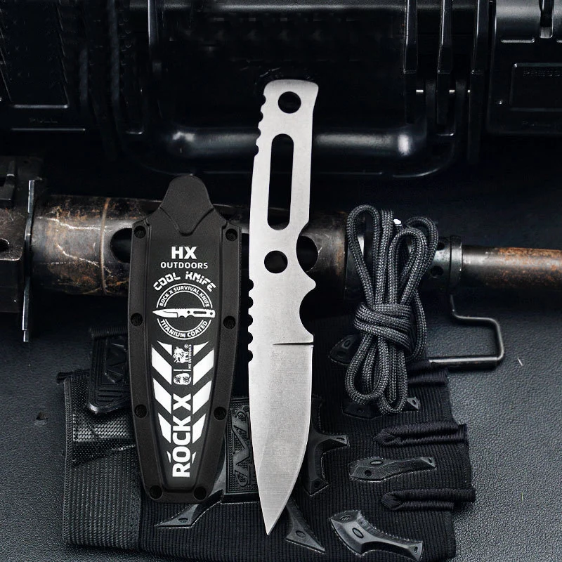 Free shipping Fixed Blade Knife 5CR15  Stainless Steel blade with sheath field  knife camping EDC tool