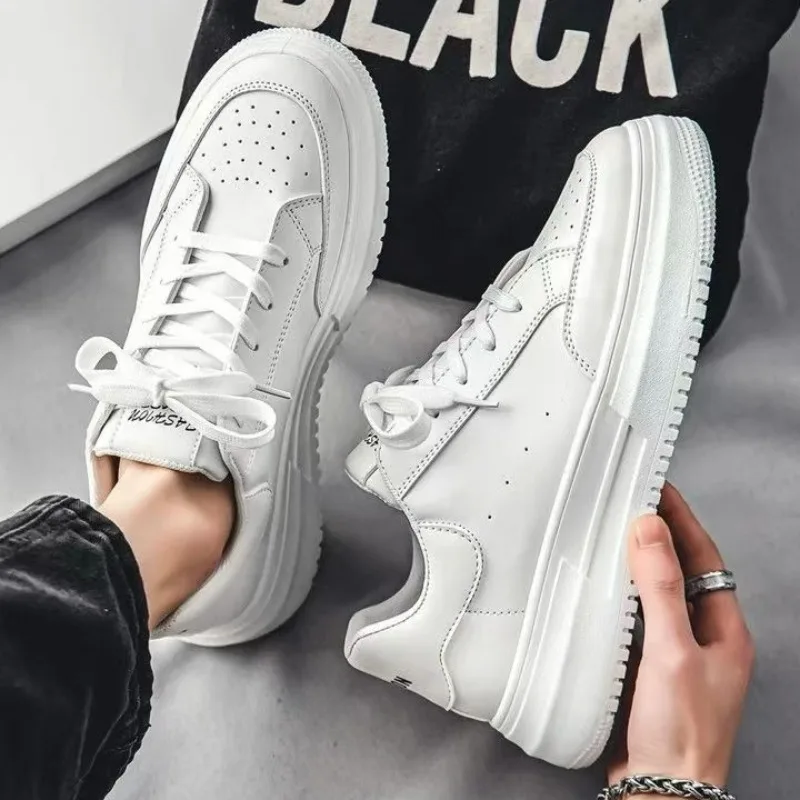 Tênis masculino moda branco casual sapatos esportivos masculinos rendas sapatos de plataforma leve respirável tenis sapato zapatillas hombre