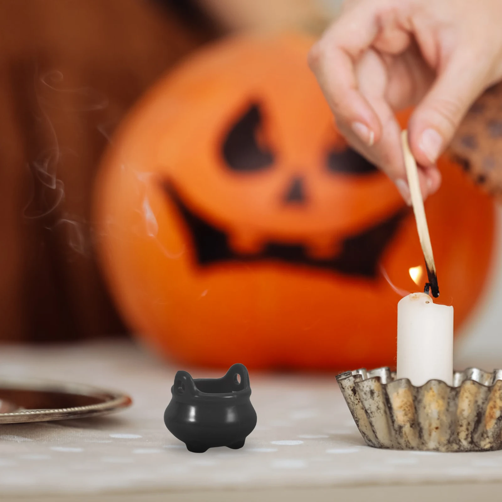 20 pièces Mini chaudron ornement chaudron pendentif Halloween Mini chaudron Halloween poupée maison décor Pots gonflables