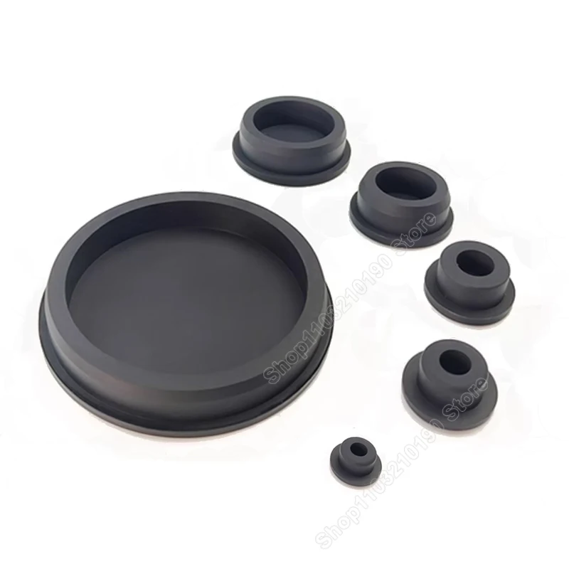 Black Round Silicone Rubber Seal Hole Plugs Bore 43.5mm-201.5mm T Type Stopper Blanking End Sealing Caps Pipe Tube Inserts Plugs