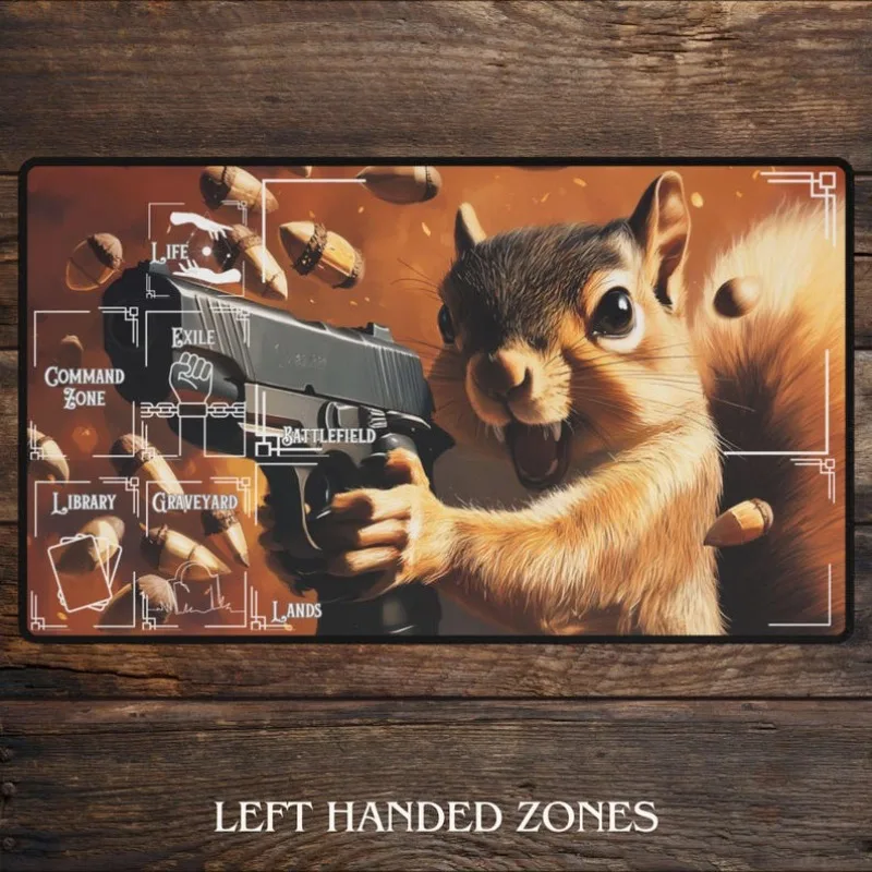 Squirrel Gun Playmat for MTG Fans Funny Anime Desk Mat Magic Card Games |  Custom Playmat Meme Mousepad, mtg Accessories Playmats - AliExpress 7