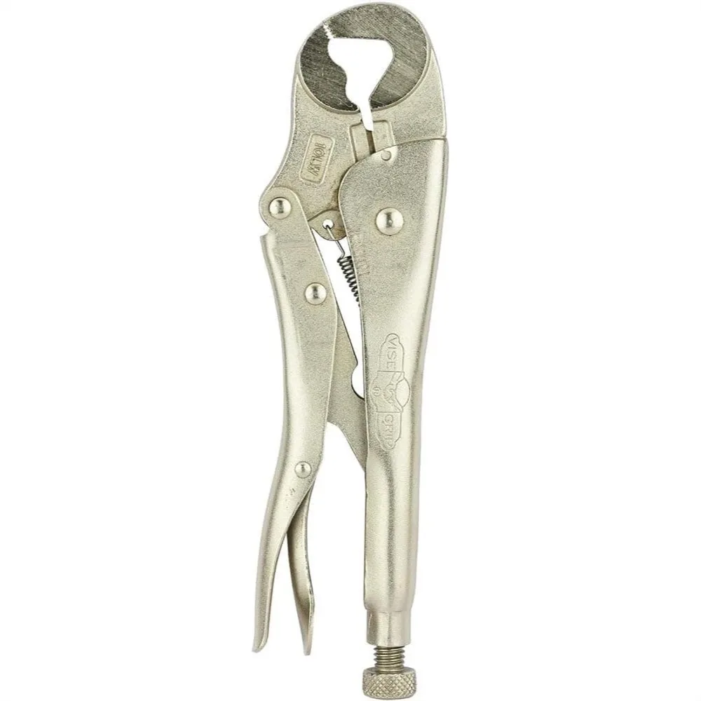 

Locking Wrench with Wire Cutter, Heavy Duty Jaws for Hex Fasteners, Adjustable Pressure, Replaces 16 Wrench Sizes