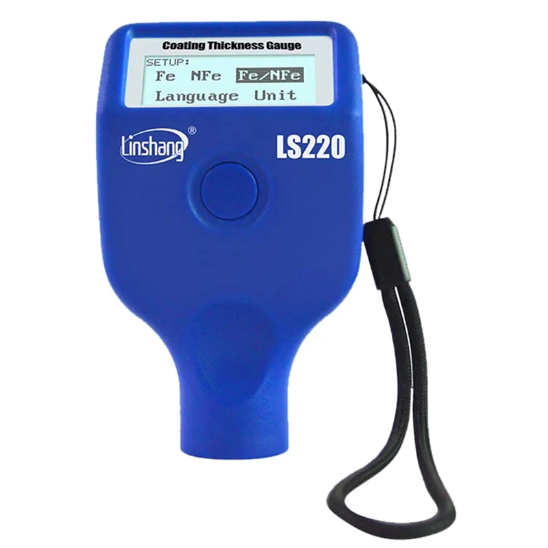 Linshang LS220 Coating Thickness Gauge Car Paint Meter LCD Screen Meter For 2000Um Ferrous Non-Ferrous For Car Dry Film