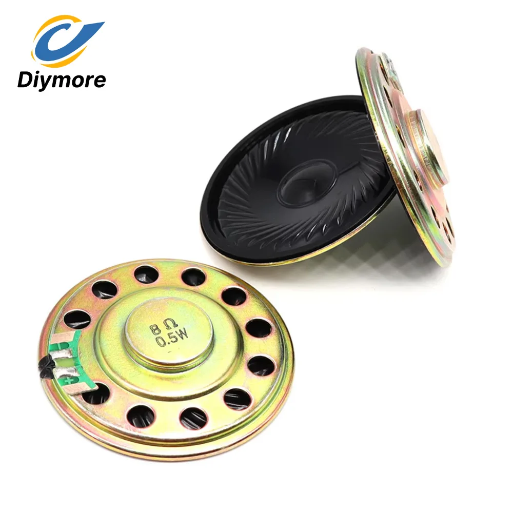 8 Ohm 0.5W Mini Ultra-Thin Speaker 50MM Iron Shell Inner Magnetic Small Speaker Doorbell Intercom Speaker Bird Repellent Speaker