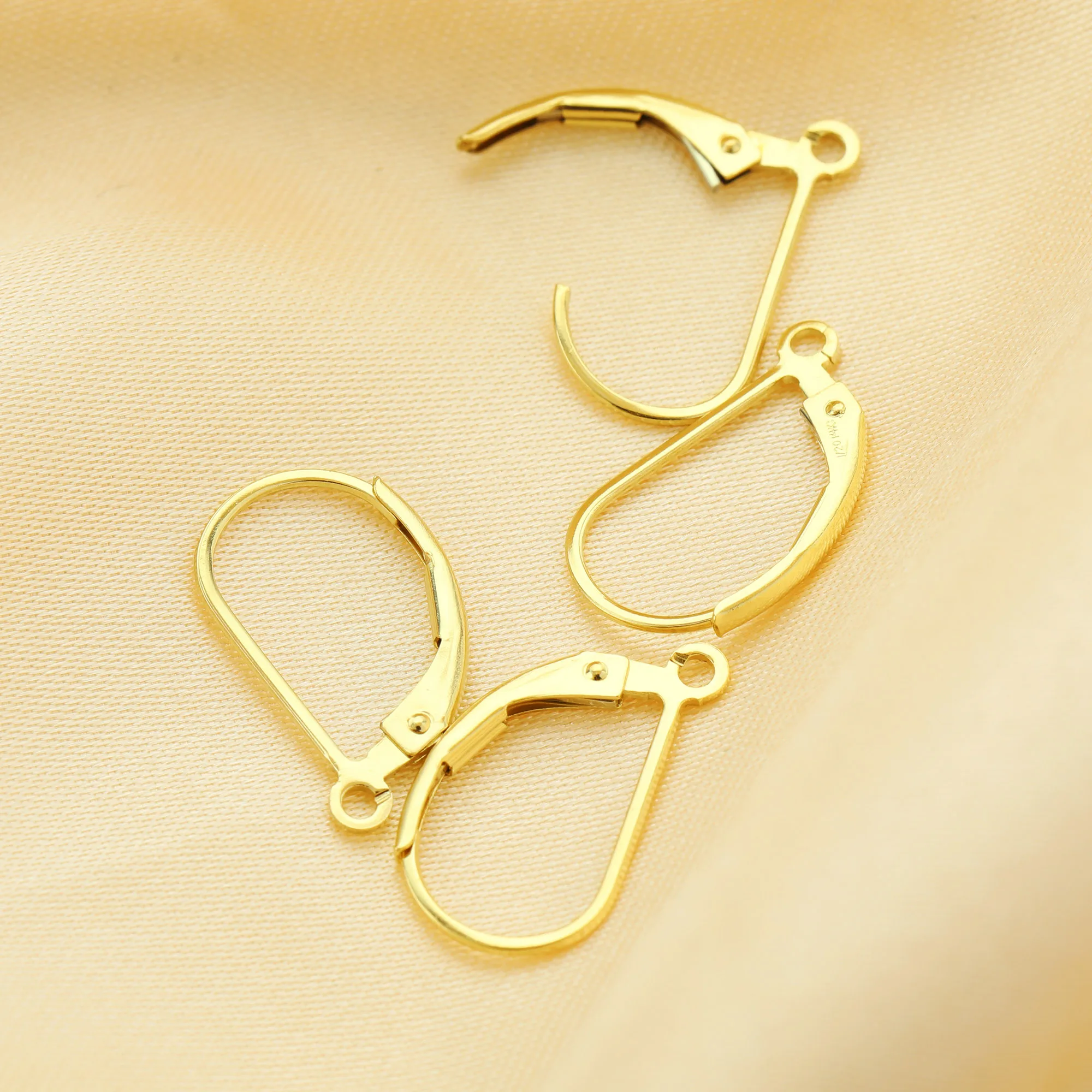 

1Pair 8x15MM Minimalist DIY Leverback Earrings Hooks,14k Gold Filled Earrings Hooks,Simple Earrings Hook 1525009