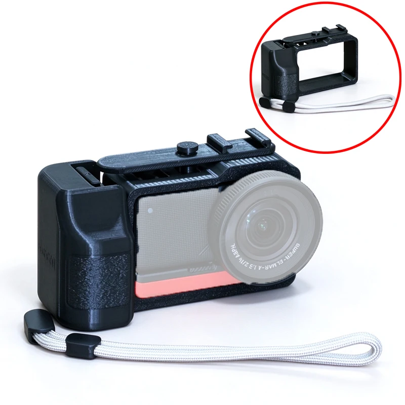 1Set For Insta360 One R/RS Slim Battery Version Street Photography Handle with Cold Shoe Mount Action Camera Handheld Grip
