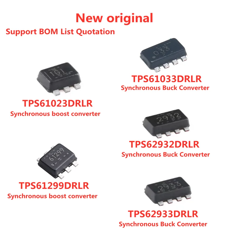 5pcs TPS61023DRLR TPS61033DRLR TPS61299DRLR TPS62932DRLR TPS62933DRLR SOT-563/SOT-583 Synchronous boost and buck converter chip