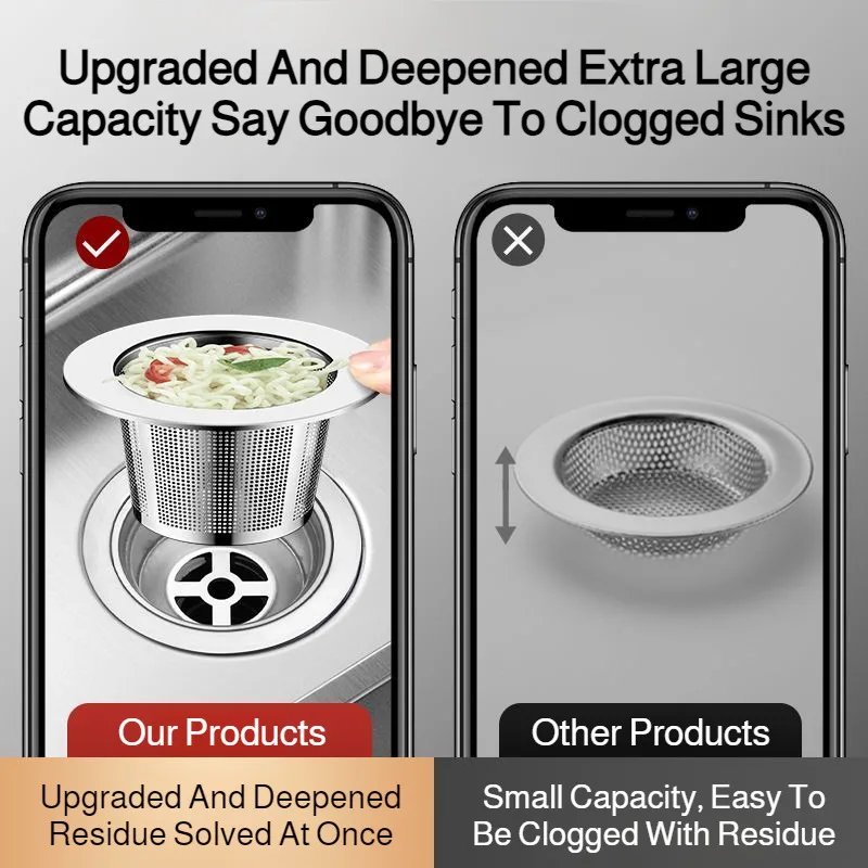 Stainless Steel Sink Strainer Sink Strainer for Pools Sink Strainer for Washlet Basin Sewer Strainer - Image 4