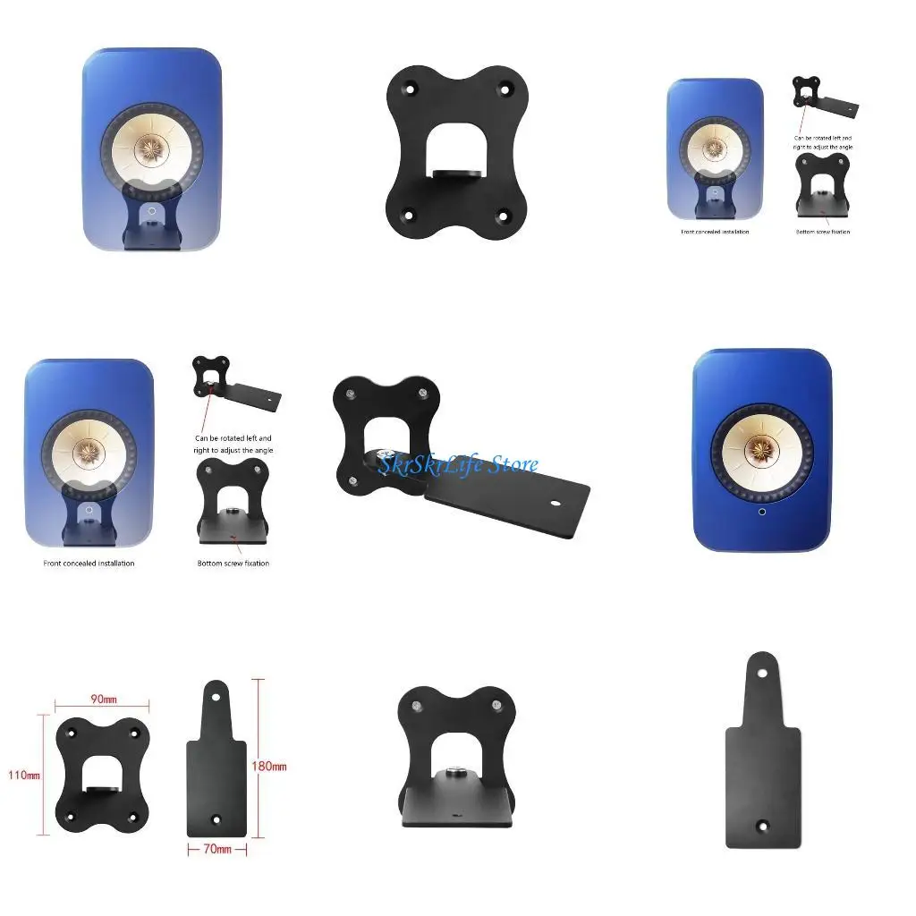 

E65E for KEF II Speaker Wall Bracket Tiltable and Swivels up to 70º Easy Installation