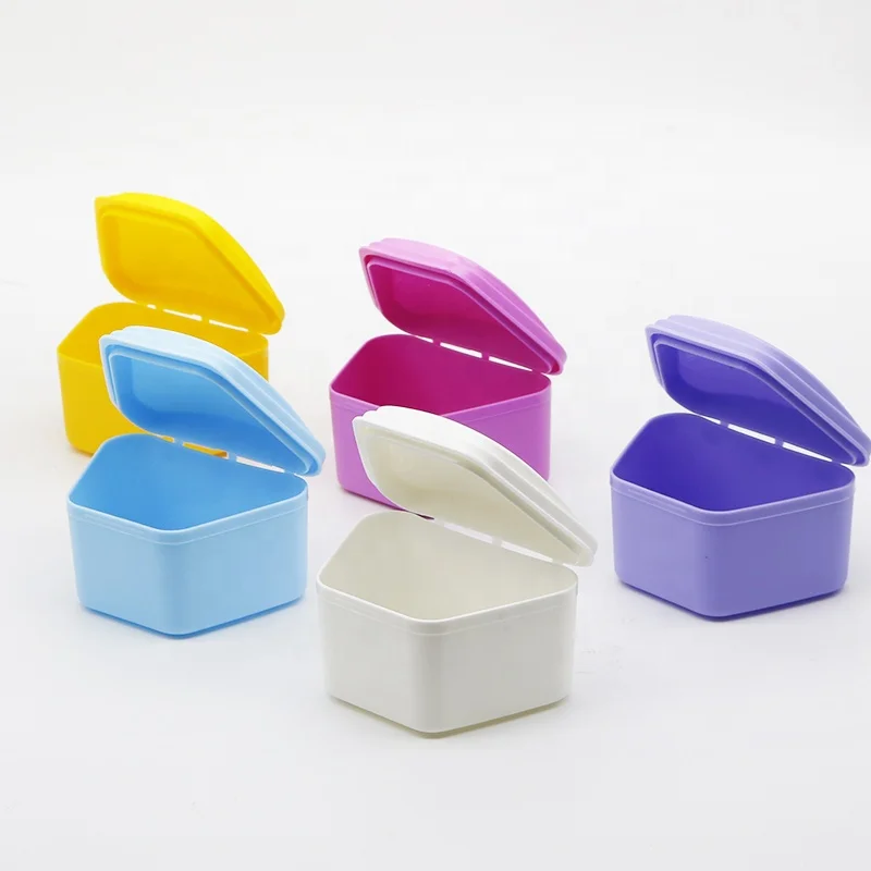 10pcs Triangle Shaped Plastic Lab Box Home Use Dentures Cleaning Case. Best Tool s