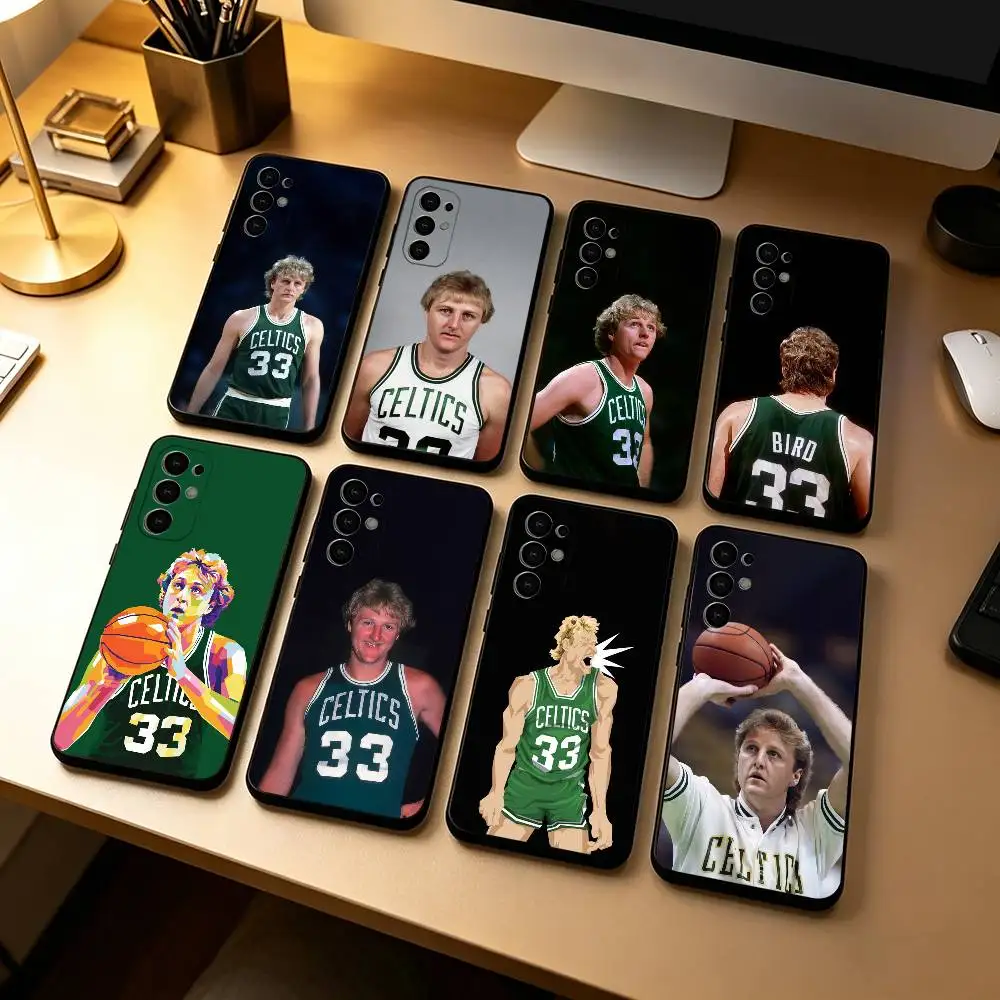 Basketball Sports Star Larry Bird Phone Case For Samsung S25,S24,S21,S22,S23,S30,Ultra,S20,Plus,Fe,Soft Silicone Black Cover