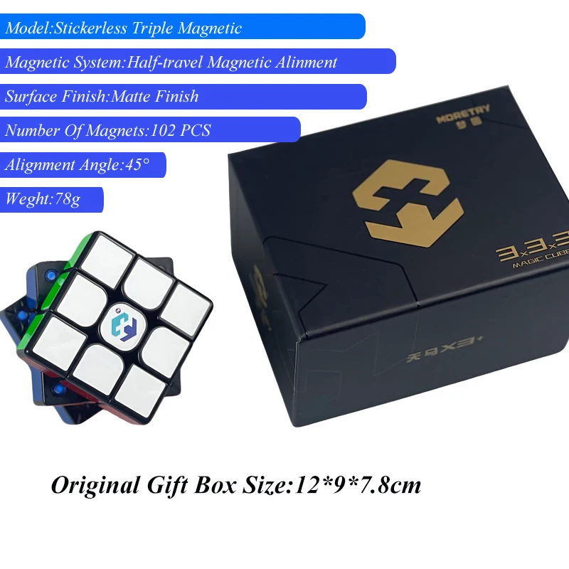 Kompetisi Stikerless 3x3 speed-cubing Brain Teasers Mainan Edukasi Kubus Puzzle Klasik Super Magnetik Matte Finish Cube