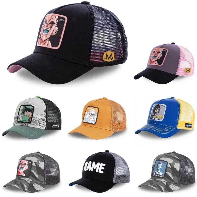 Neue Dragon Ball Son Goku Kappe Sommer Reise Schirmmütze männer Stickerei Hip-Hop Cap Stil Sonnenblende Einstellbare Trucker mesh Cap