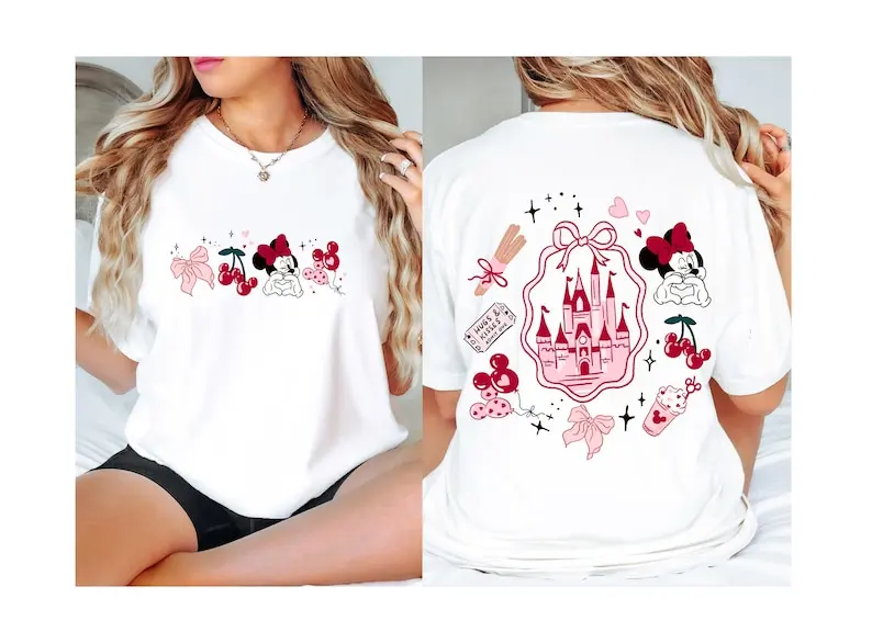 

Valentine Shirt, Mickey and Minnie Valentine Tee Valentine's Day 2026 Gift for Her