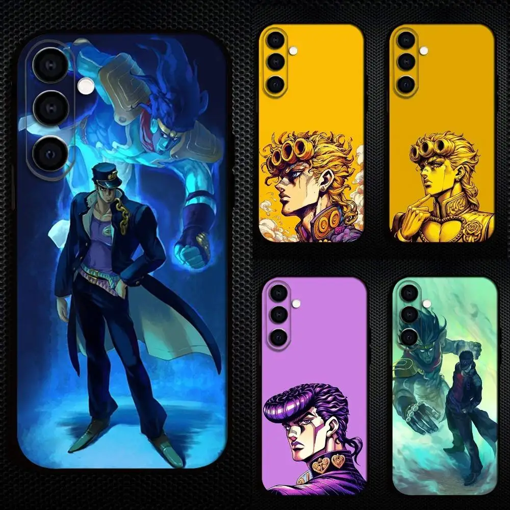 

J-JoJo's B-Bizarre Adventure Anime Phone Case For Samsung Galaxy A73,A72,A71,A70,A53,A52,A51,Others Soft Black Cover