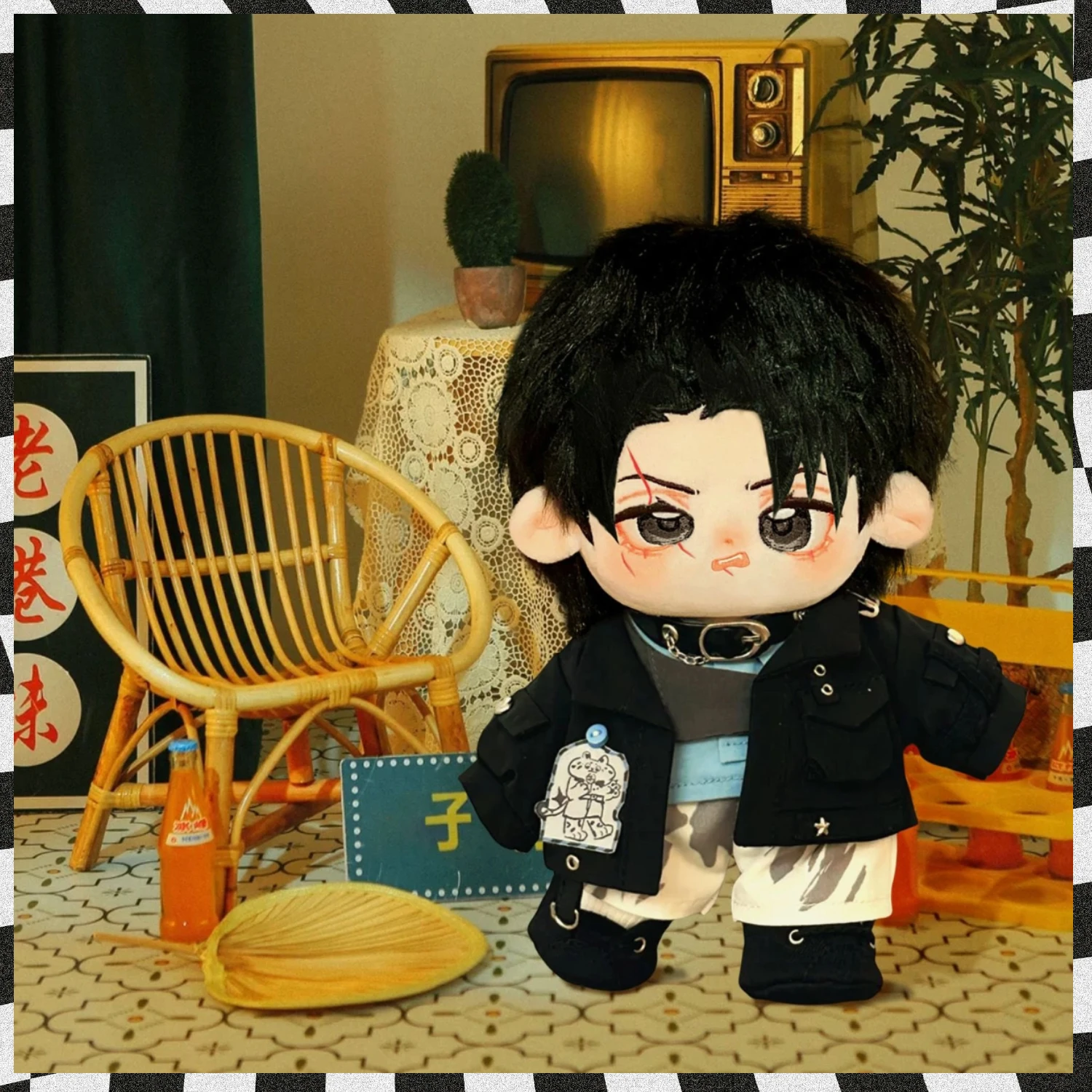 

20cm Anime Stuffed Commander Levi Cotton Doll Cute COS Attack on Titan Dress-up cotton doll Plush Toys for Fans Collectible Gift
