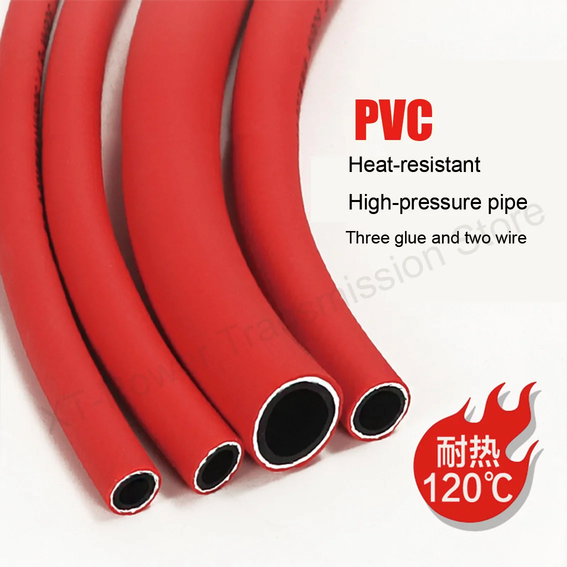 

1/2/3Meter Rubber PVC High-pressure Hose 6mm 8mm 10mm 12mm 13mm 16mm 19mm 20mm Line Water Pump Air Cannon Garden Soft Water Pipe