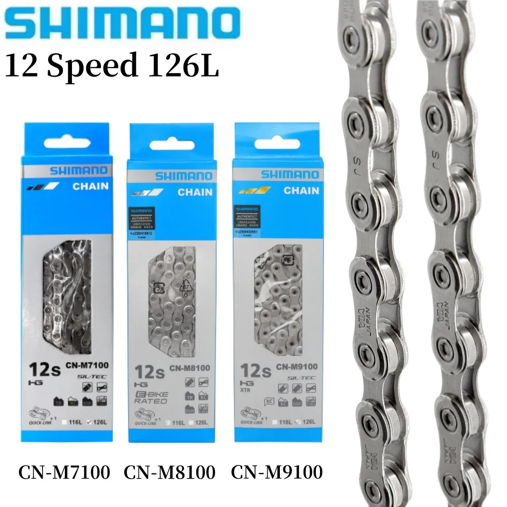 SHIMANO DEROE SLX XT M7100 M8100 M9100 Bicycle Chain 12 Speed 126 Links MTB Road Bike Chain Bicycle Accessories