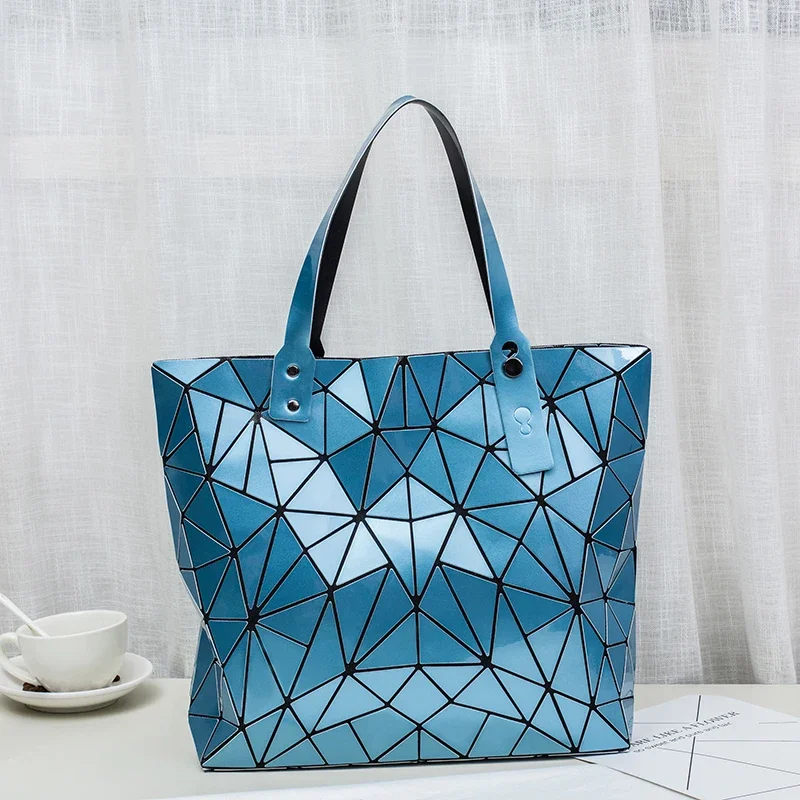 new luxury handbags women bags designer Beach Large tote Hologram Shoulder Bag sac a main Geometric bag bolsa feminina Silver