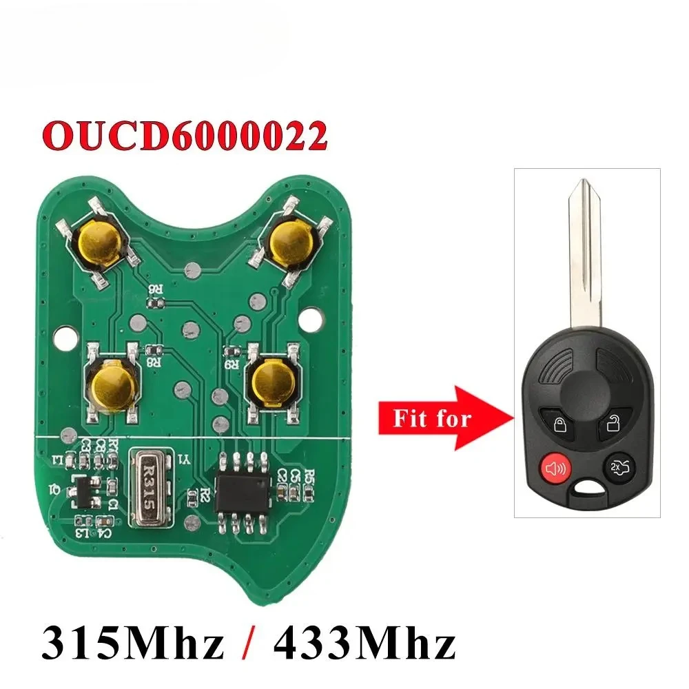 

Печатная плата 315 МГц/433 МГц для Ford Edge Explorer Mustang Focus Fusion Tourus, электронная плата ключа автомобиля OUCD6000022