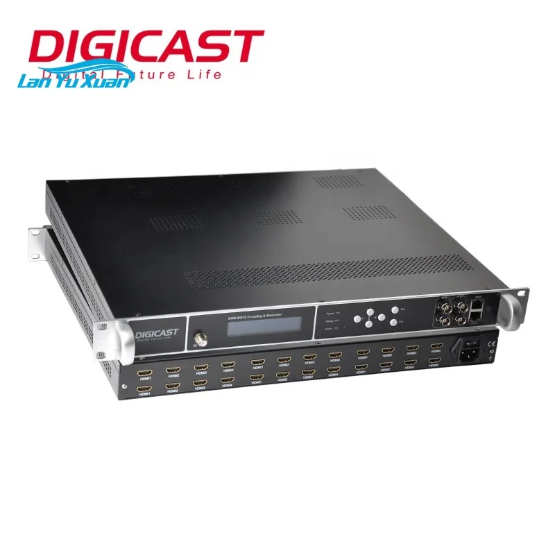 24 HD MI to COAX HD RF Modulator with IP Remote Control 8 QAM ATSC DVBT ISDBT DVBC  Modulation Selectable