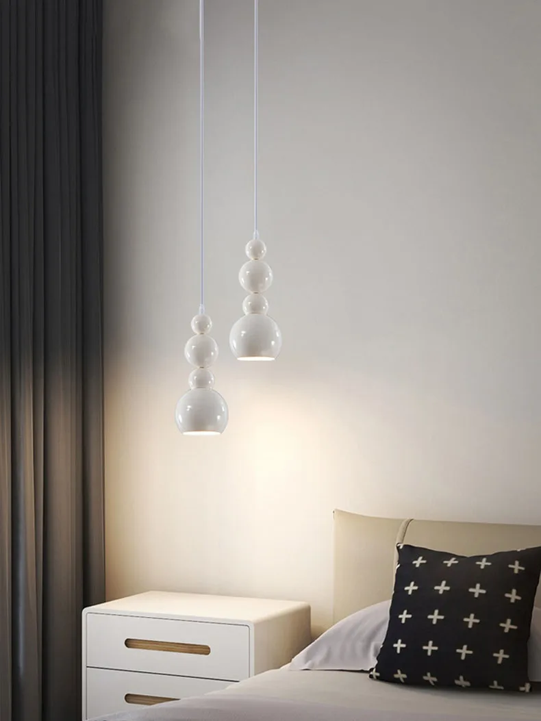 White Metal Pendant Lights Bedroom Dining Room Indoor