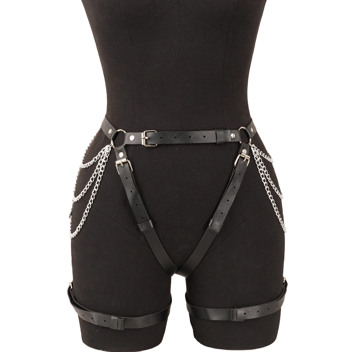 

Women's Gothic PU Leather Belt Chain Garter Gothic Thigh Girdle Girdle Bands
