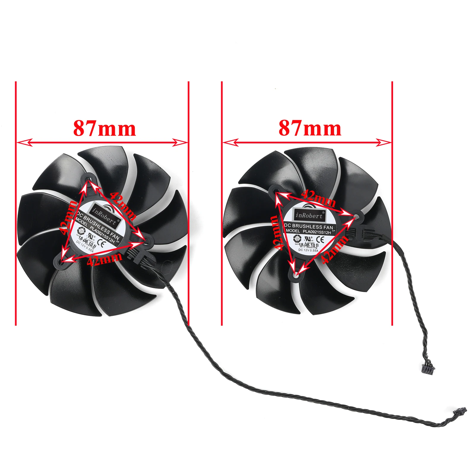 Carte vidéo ventilateur sur mesure, 87mm, 09215S12H, RTX2060, RTX2080, RTX2070, RTX2080Ti, EVGA RTX 2060, 2070, 2080, 2080Ti, XC Gaming GPU Cooler Fan