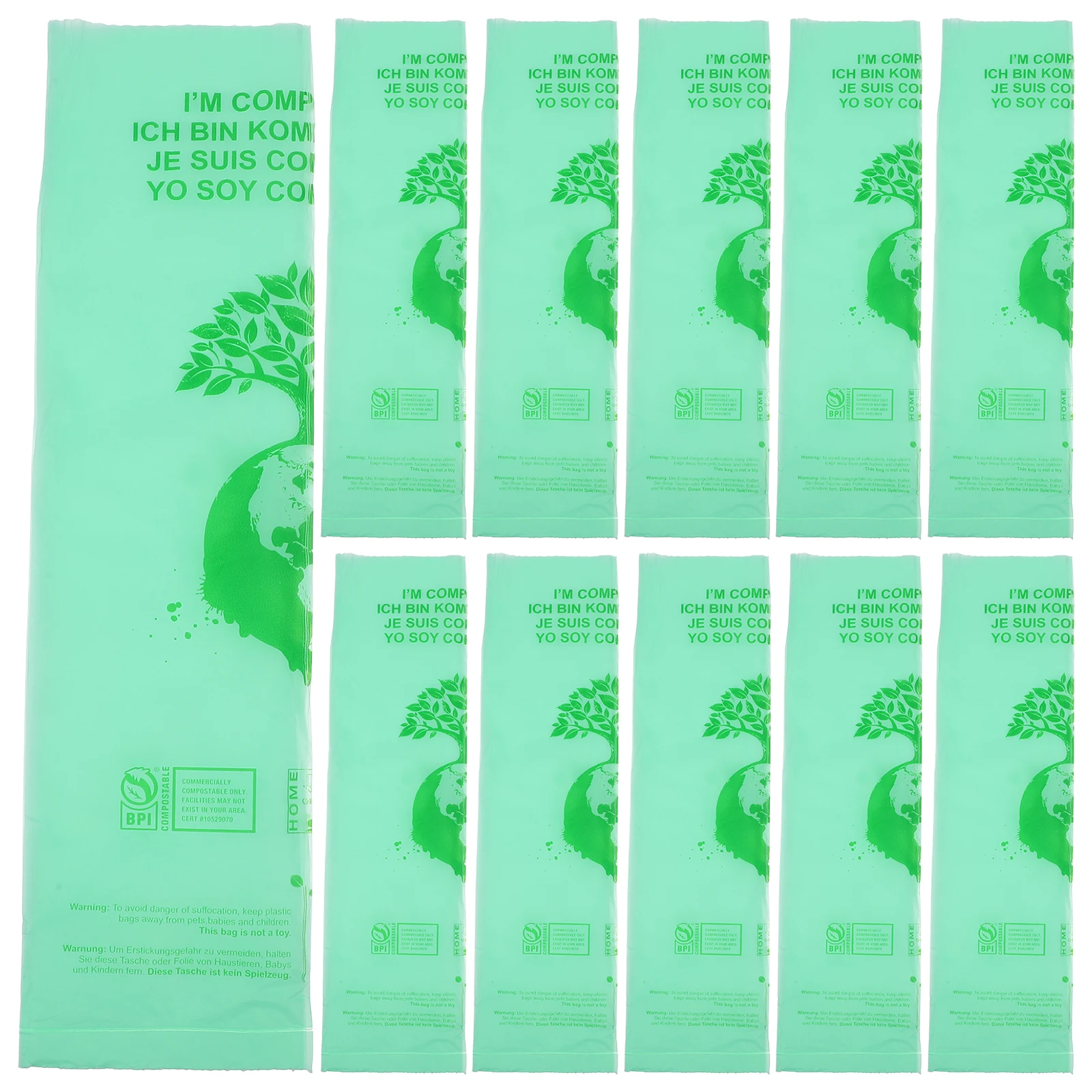 

50 Pcs Environmentally Friendly Garbage Bags Corn Starch Pet Waste Compostable Biodegradable Bags Portable Cat Waste