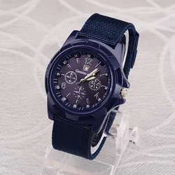 Mannen Army Horloge Nylon Militaire Mannelijke Quartz Horloges Stof Canvas Strap Casual Cool Mannen Sport Ronde Dial Relogios