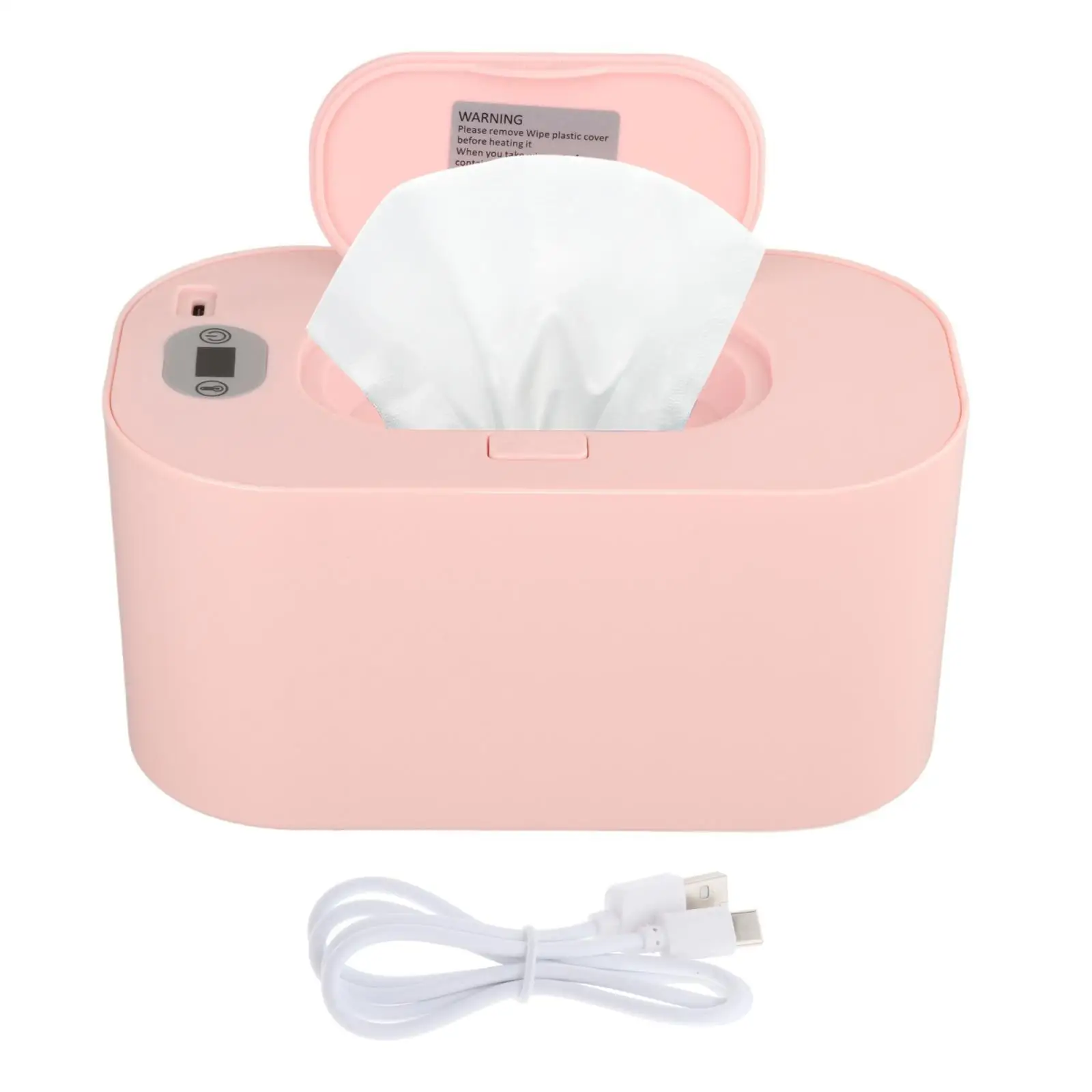 LED Display Baby Wipe Warmer Dispenser USB Charge Quick Heating System Wet Wipe Warmer for Travel Car Wet Tissue Household