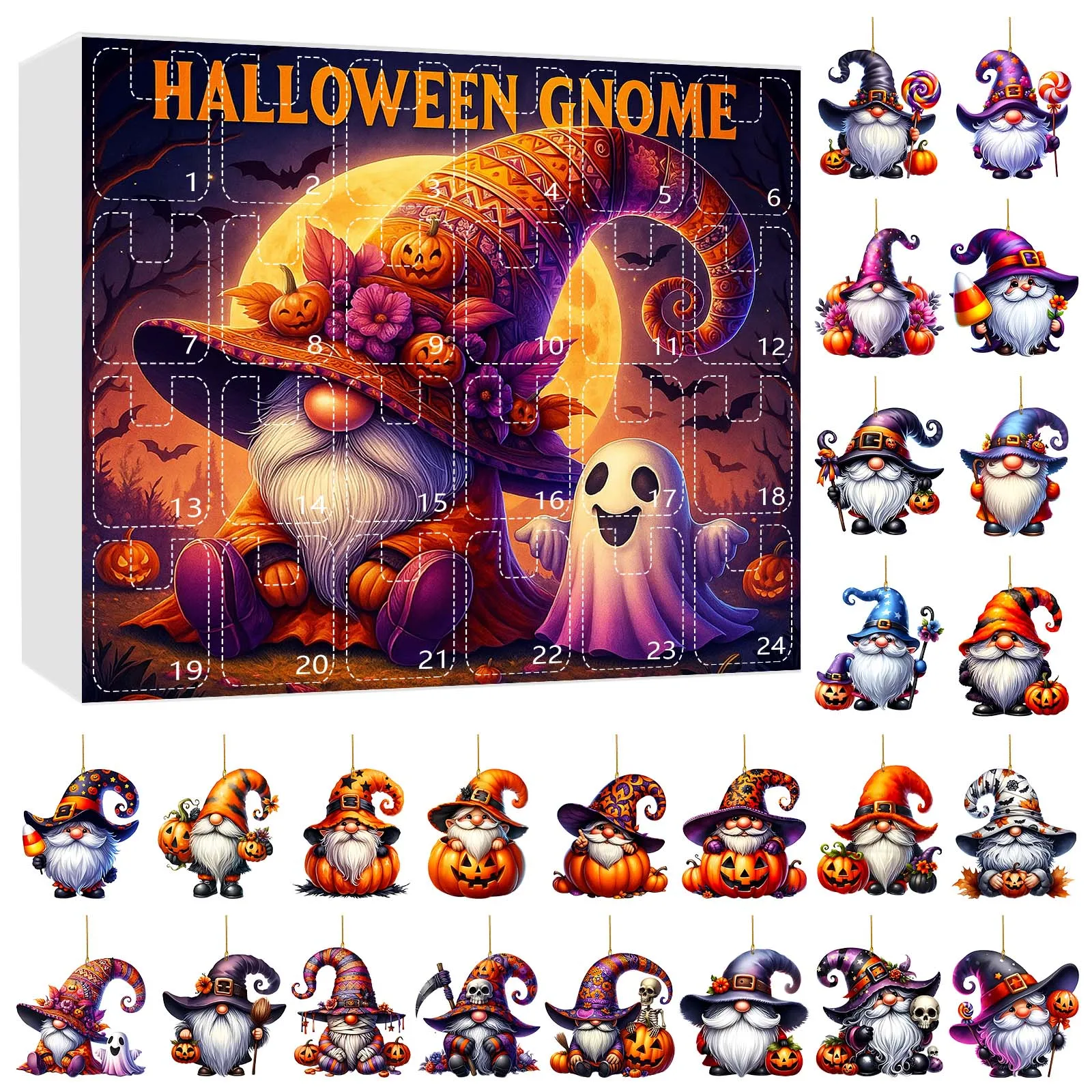 30 Second Sand Timers for Kids 1Set Of Halloween Dwarf Arrival Calendar 24 Day Halloween Countdown A 2D Toy Visual Timer Large