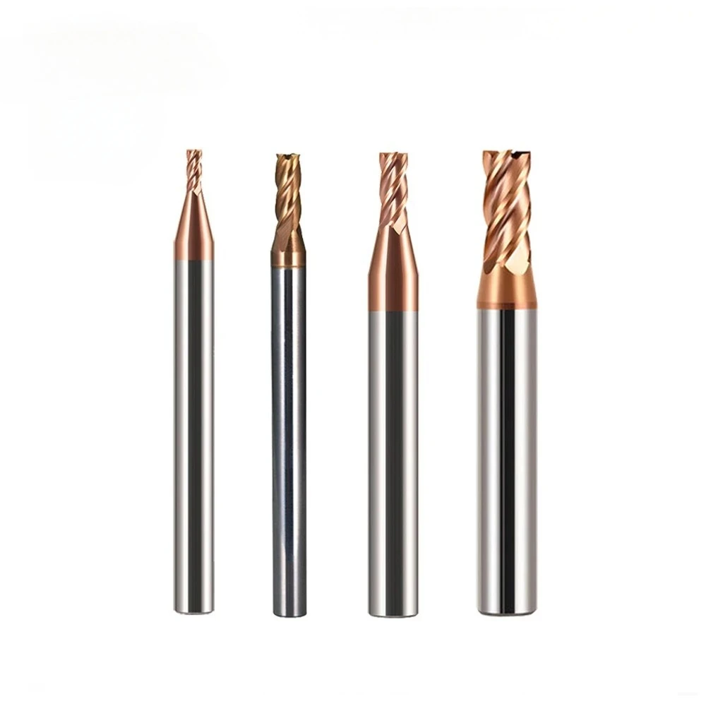 

HRC55 CNC Cutter Tools 4 Flute Decimal Point End Mill D1.1-D5.9mm Carbide Tungsten Steel Milling Cutter 4 6 Shank Milling