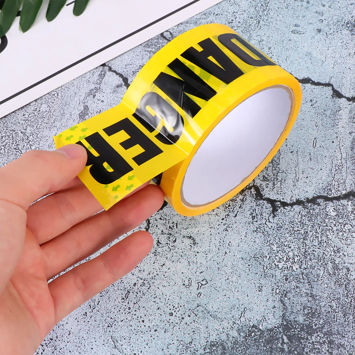 1 Roll Yellow Black Safety Stripes Tape Adhesive Slip Resistant Warning Sticker Traffic Control Marking For Construction