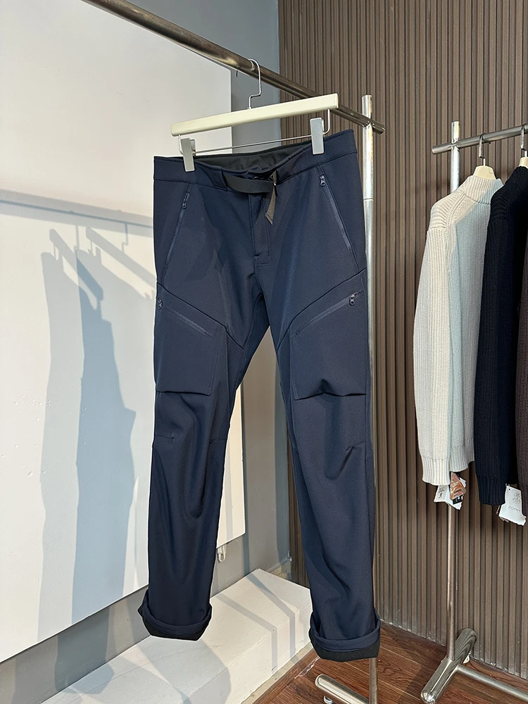 

Men's Outdoor Casual Pants Windproof Water Resistant Fce Lined Thi Soft ell Pants Autumn Winter Sports Trousers