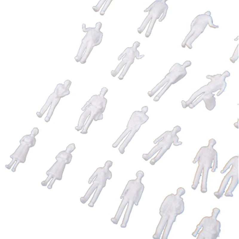 Figurines de Train non peintes, échelle HO 1:100, modèle blanc, 200 pièces