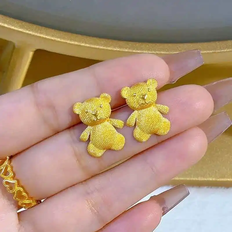 boucles-d'oreilles-en-or-pur-s9999-motif-ours-adorable-style-niche-bijoux-tendance-meme-style-que-les-influenceurs-preferes-couleur-or