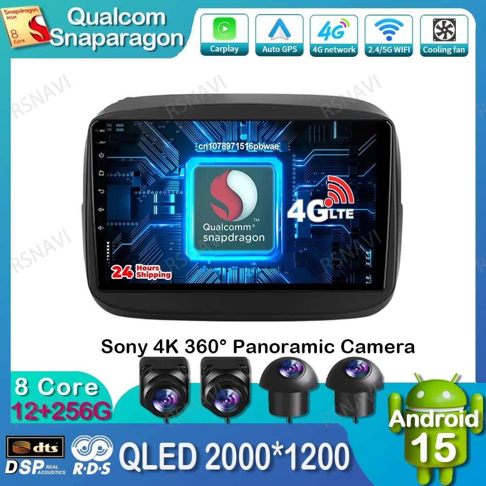 

Android 15 Car Radio For Fiat Mobi 2016-2022 Autoradio NO 2DIN Wireless Qualcomm Head Unit QLED DVD Multimedia Viedo Player AUTO